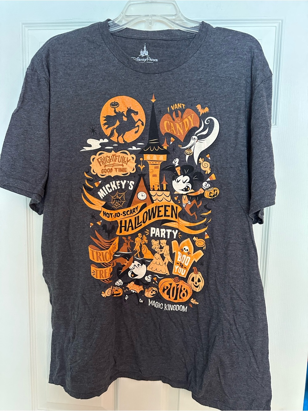 Disneys 2018 Mickey's Halloween Party Graphic Tee - Dark Gray & Orange